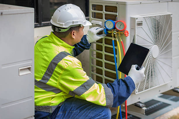 Professional Heat Pump Repair technician working in Pearblossom, CA